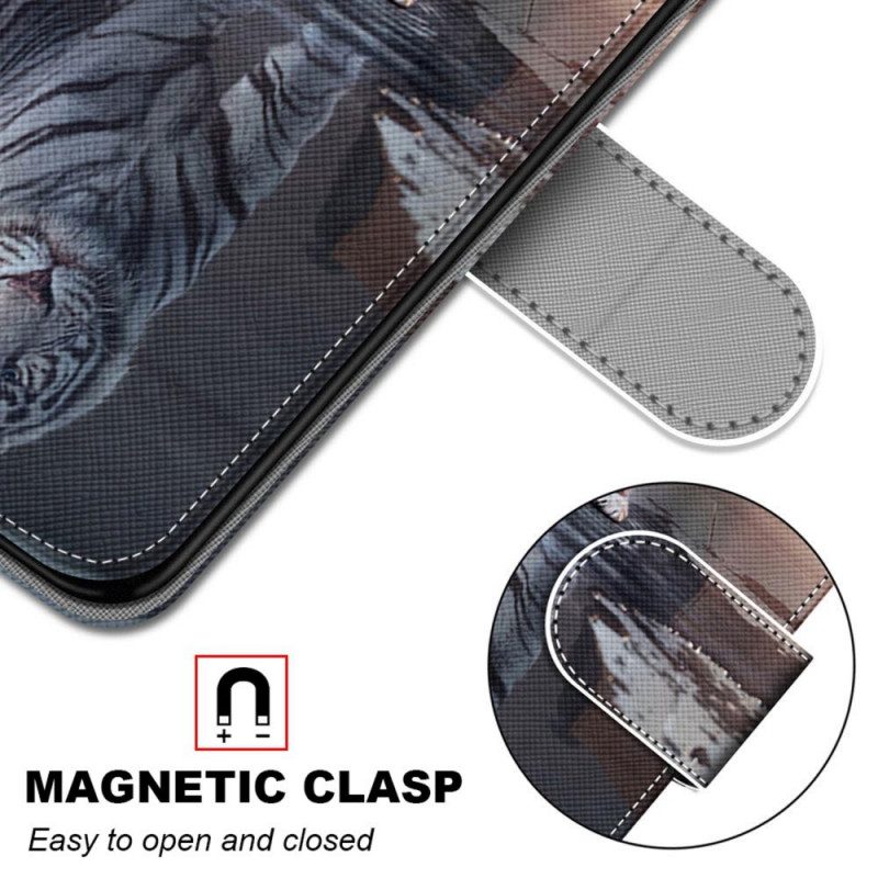 Flip Case voor Samsung Galaxy M52 5G Kat Dagdromen