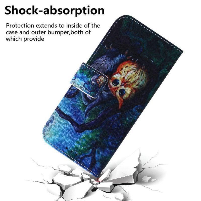 Flip Case voor Samsung Galaxy M52 5G Mysterieuze Uilen