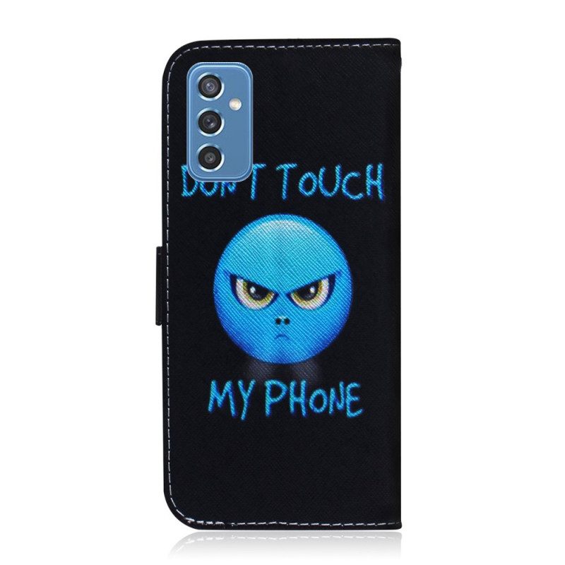 Flip Case voor Samsung Galaxy M52 5G Raak Mijn Telefoon Blauw Niet Aan