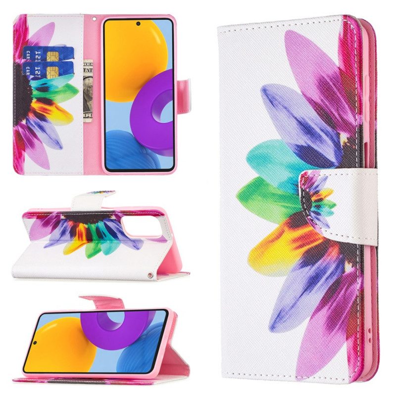 Folio-hoesje voor Samsung Galaxy M52 5G Bloem