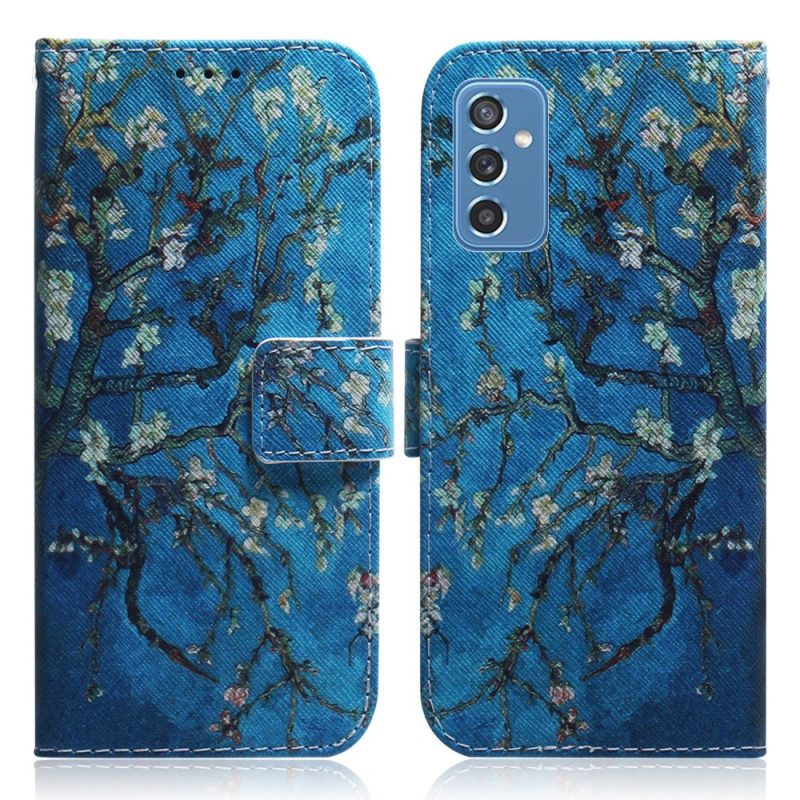 Folio-hoesje voor Samsung Galaxy M52 5G Middernacht Lelietje-van-dalen