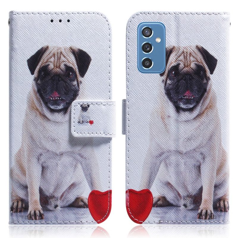 Folio-hoesje voor Samsung Galaxy M52 5G Mops Hond