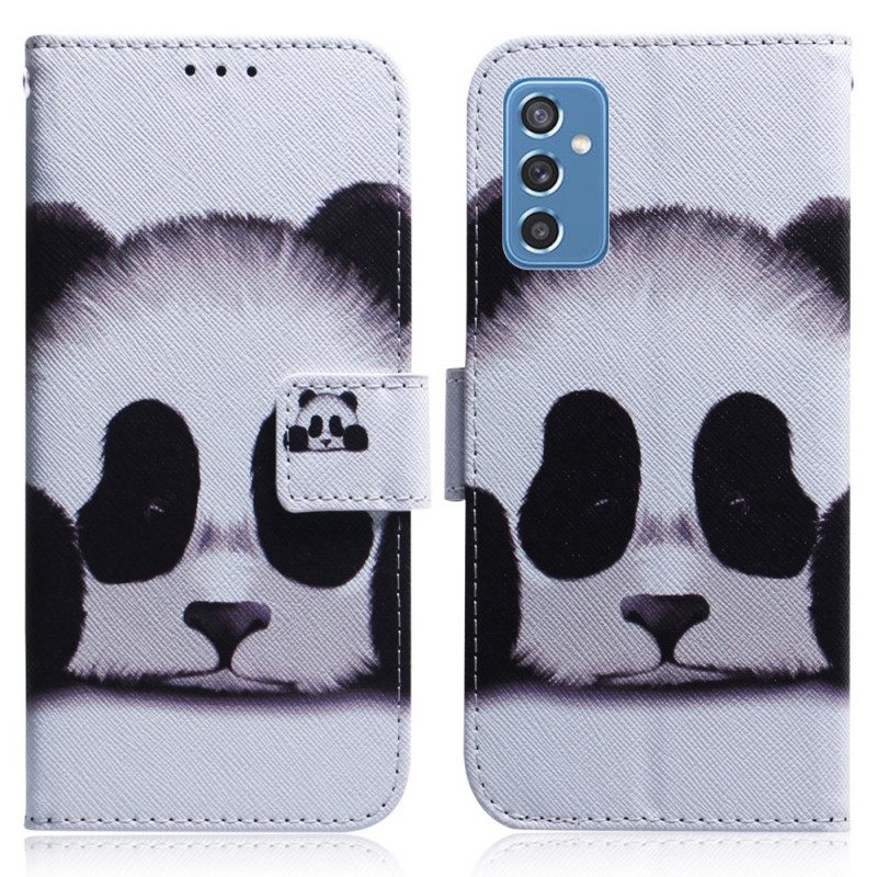 Folio-hoesje voor Samsung Galaxy M52 5G Panda Gezicht