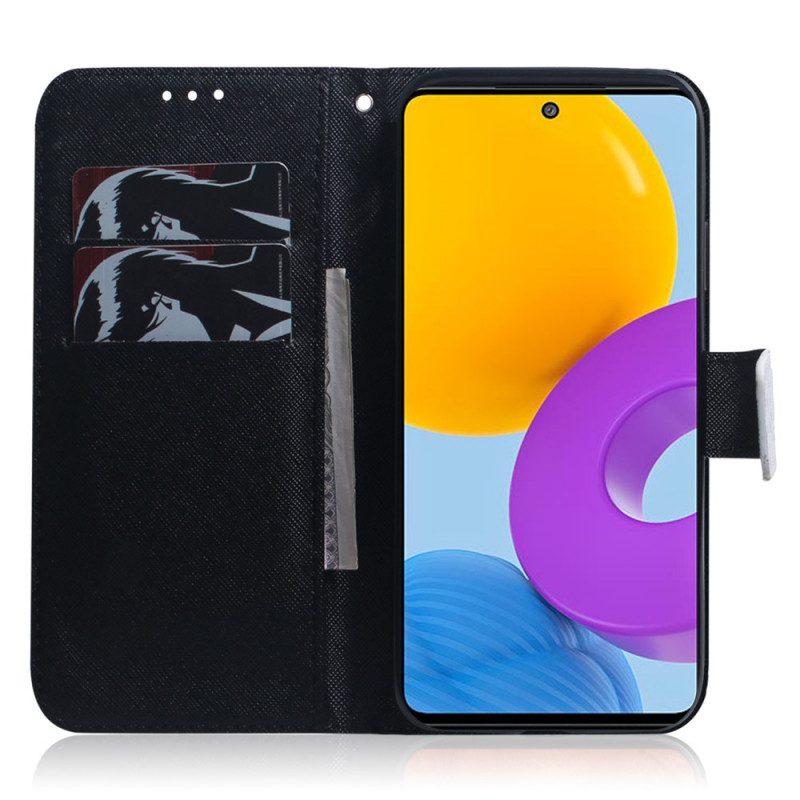 Folio-hoesje voor Samsung Galaxy M52 5G Panda Gezicht