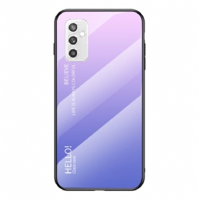 Hoesje voor Samsung Galaxy M52 5G Gehard Glas Hallo