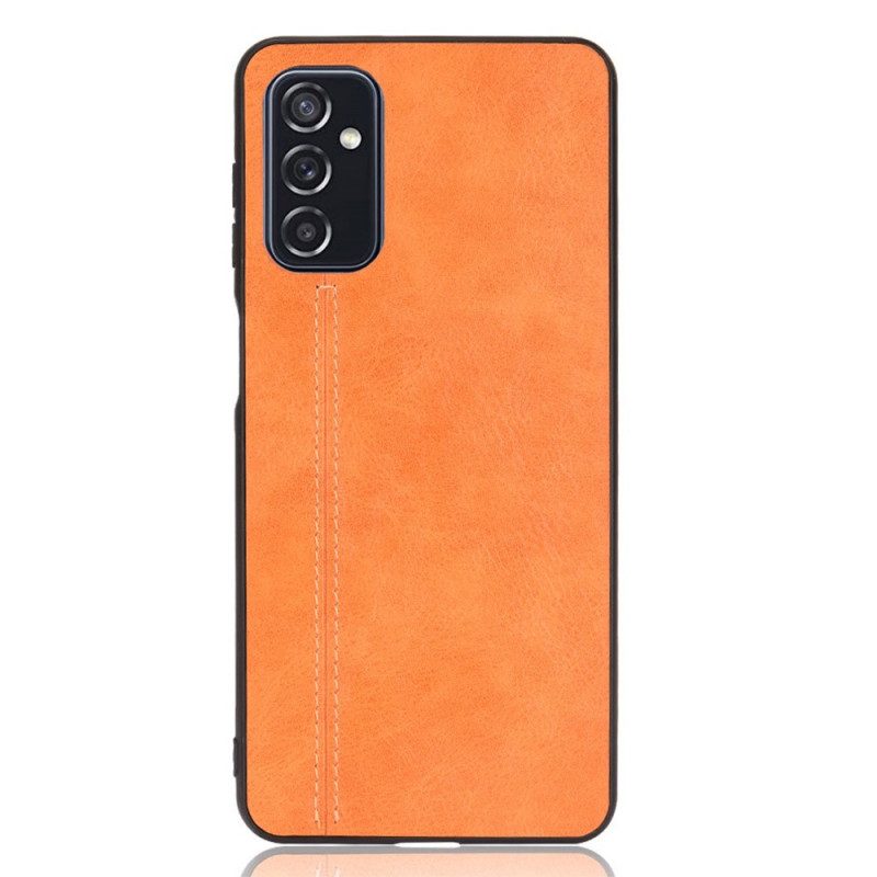 Hoesje voor Samsung Galaxy M52 5G Kunstleer Met Biezen