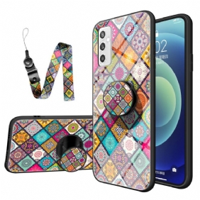 Hoesje voor Samsung Galaxy M52 5G Met Ketting Oosters Bandtapijt