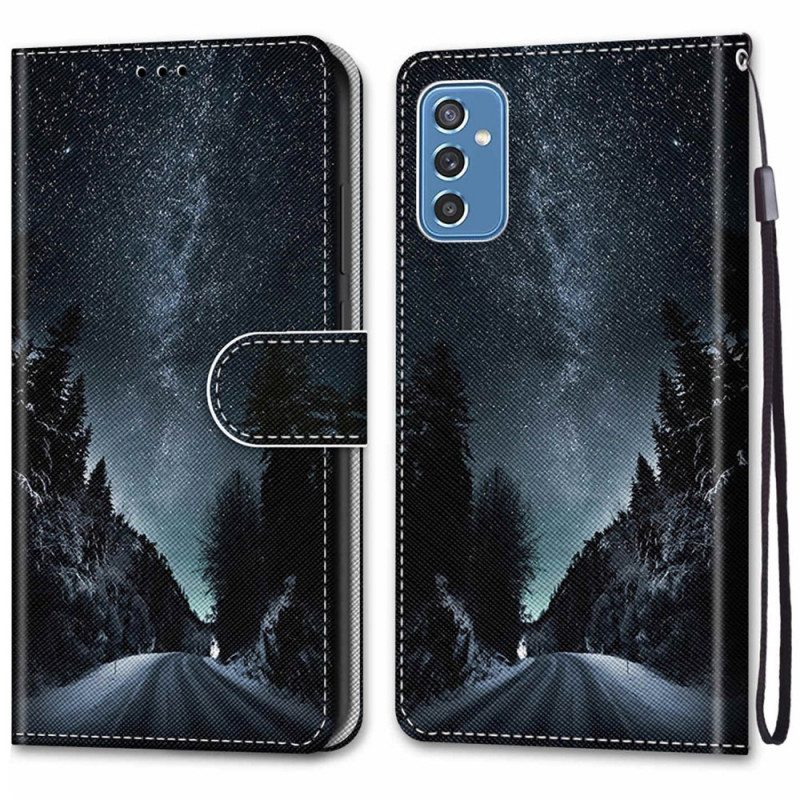 Leren Hoesje voor Samsung Galaxy M52 5G Bergweg