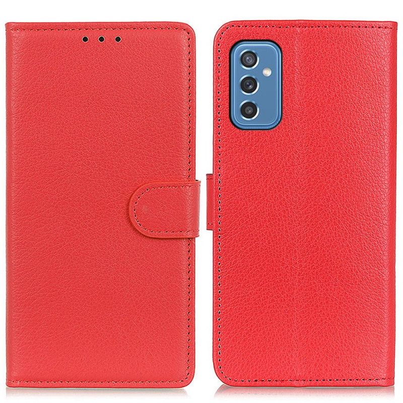 Leren Hoesje voor Samsung Galaxy M52 5G Lychee-textuur