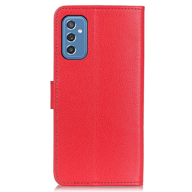 Leren Hoesje voor Samsung Galaxy M52 5G Lychee-textuur