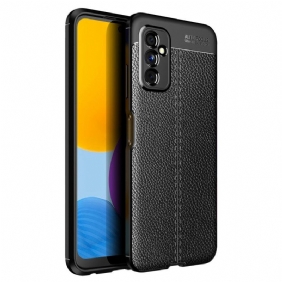 Telefoonhoesje voor Samsung Galaxy M52 5G Dubbellijnig Litchi-leereffect