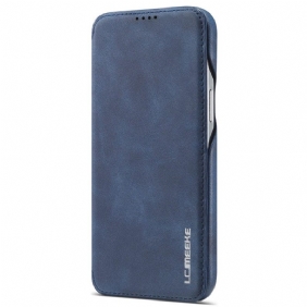 Bescherming Hoesje voor iPhone 14 Folio-hoesje Lc.imeeke Ledereffect