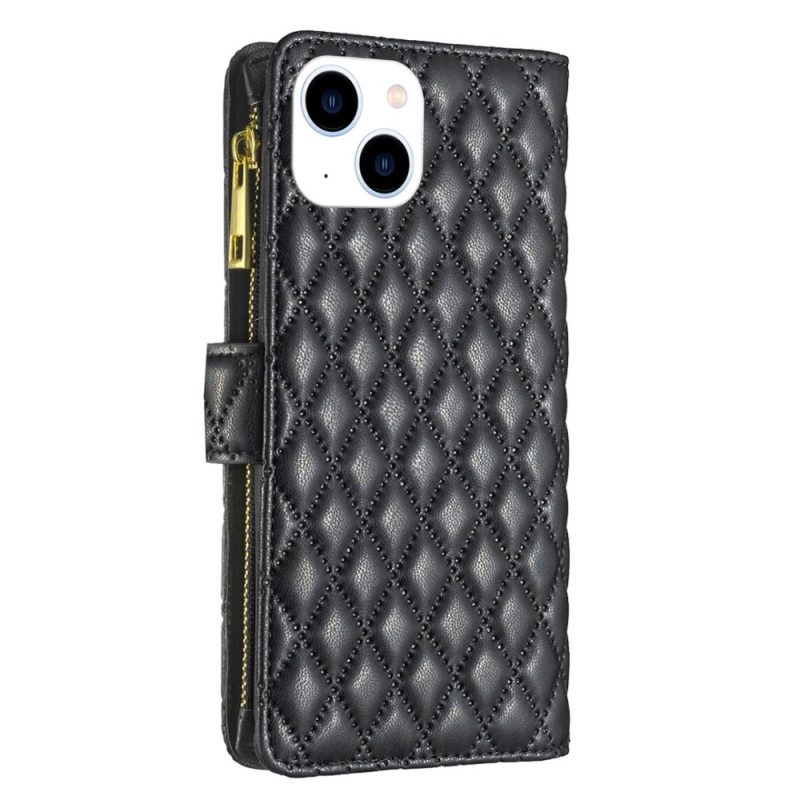 Flip Case voor iPhone 14 Binfen Kleurstijl Gewatteerd