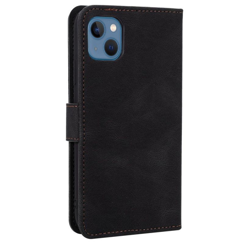 Flip Case voor iPhone 14 Skin-touch-naden