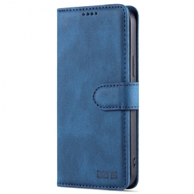 Folio-hoesje voor iPhone 14 Azns Leerstyling