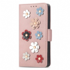 Folio-hoesje voor iPhone 14 Decoratieve Bloemen