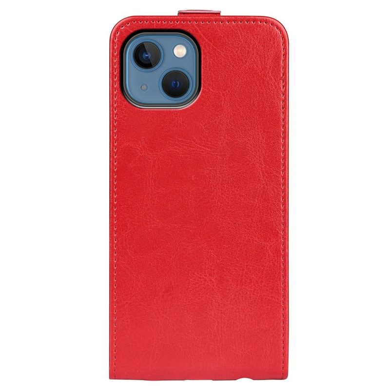 Folio-hoesje voor iPhone 14 Flip Case Verticale Flap Leer Effect