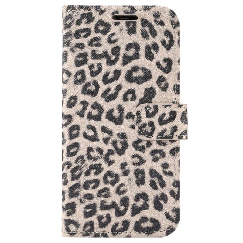 Folio-hoesje voor iPhone 14 Luipaard