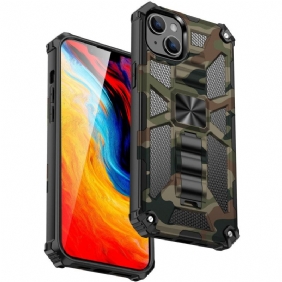 Hoesje voor iPhone 14 Camouflage Verwijderbare Ondersteuning