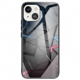 Hoesje voor iPhone 14 Geometrisch Gehard Glas