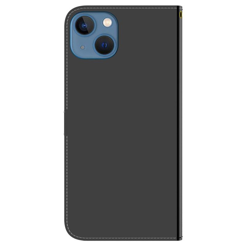 Leren Hoesje voor iPhone 14 Spiegelhoes Van Imitatieleer