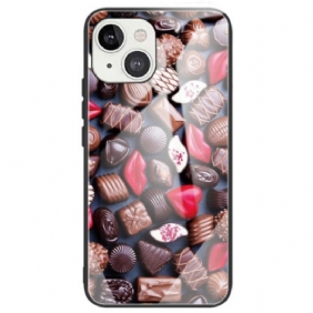 Telefoonhoesje voor iPhone 14 Chocolade Van Gehard Glas