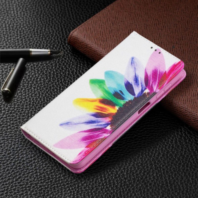 Bescherming Hoesje voor Samsung Galaxy A32 5G Folio-hoesje Waterverf Bloem