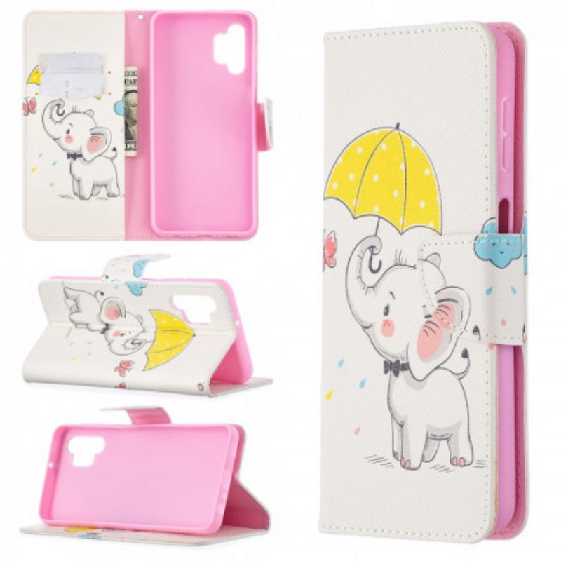 Folio-hoesje voor Samsung Galaxy A32 5G Baby Olifant