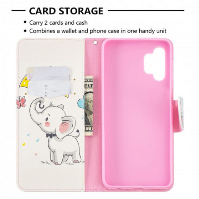 Folio-hoesje voor Samsung Galaxy A32 5G Baby Olifant