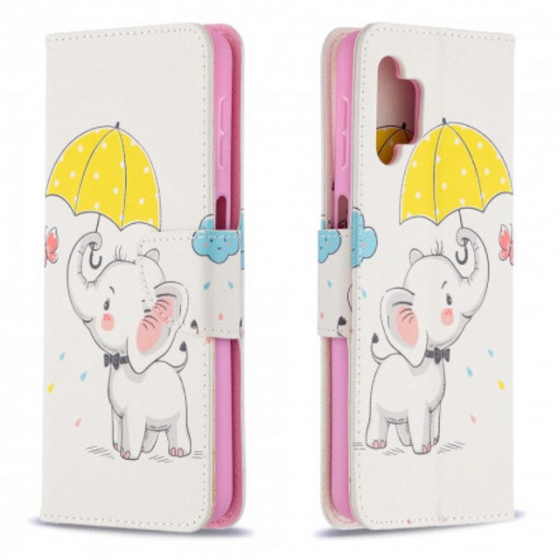 Folio-hoesje voor Samsung Galaxy A32 5G Baby Olifant