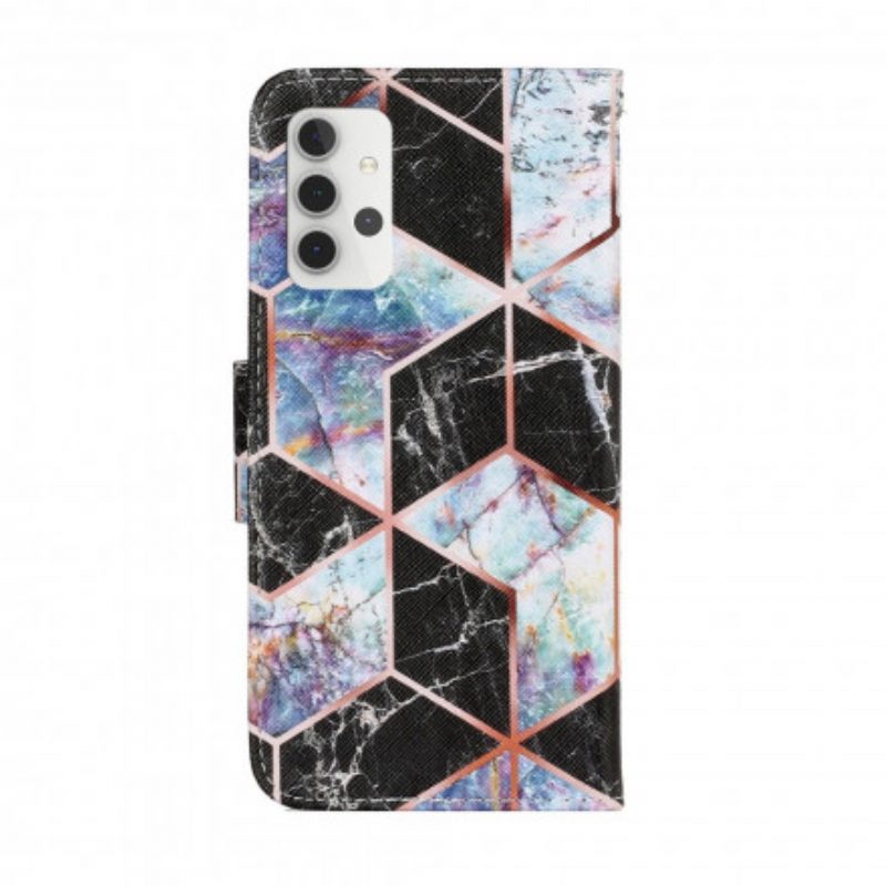 Folio-hoesje voor Samsung Galaxy A32 5G Geometrisch Marmer