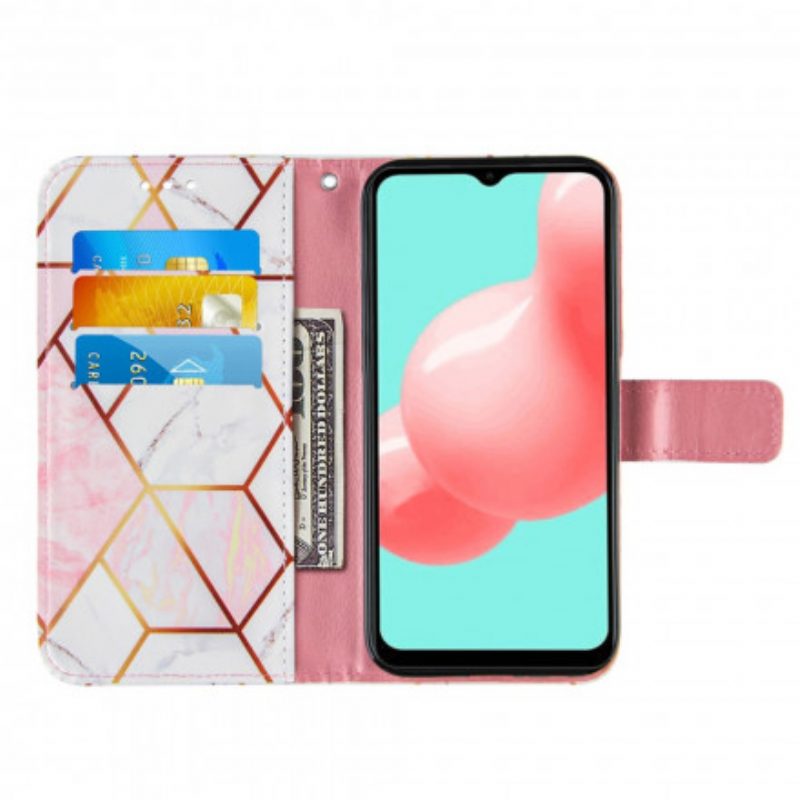 Folio-hoesje voor Samsung Galaxy A32 5G Geometrisch Marmer