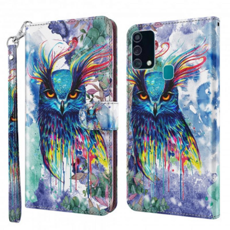 Folio-hoesje voor Samsung Galaxy A32 5G Lichte Vlek Vogel Aquarel