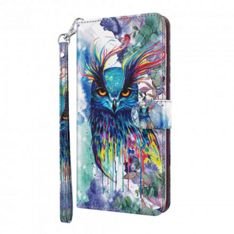 Folio-hoesje voor Samsung Galaxy A32 5G Lichte Vlek Vogel Aquarel