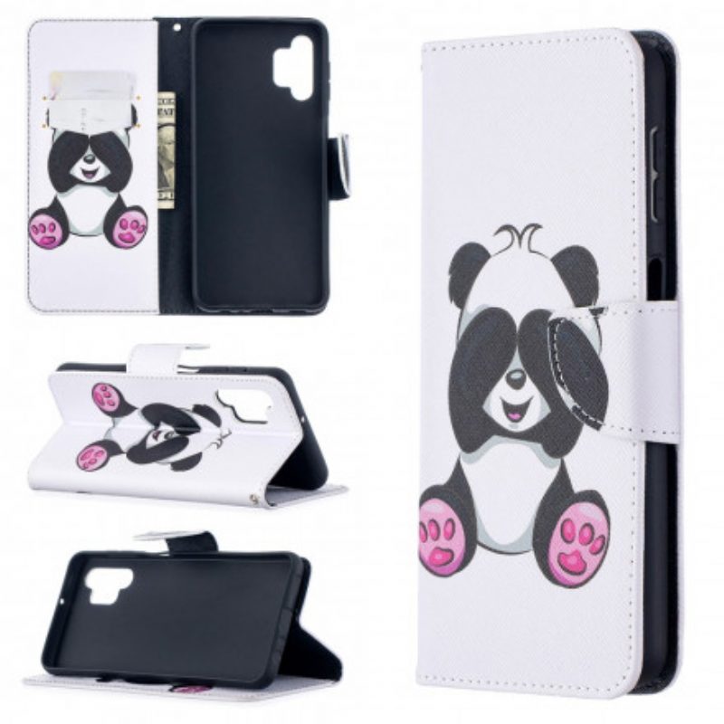 Folio-hoesje voor Samsung Galaxy A32 5G Panda-plezier