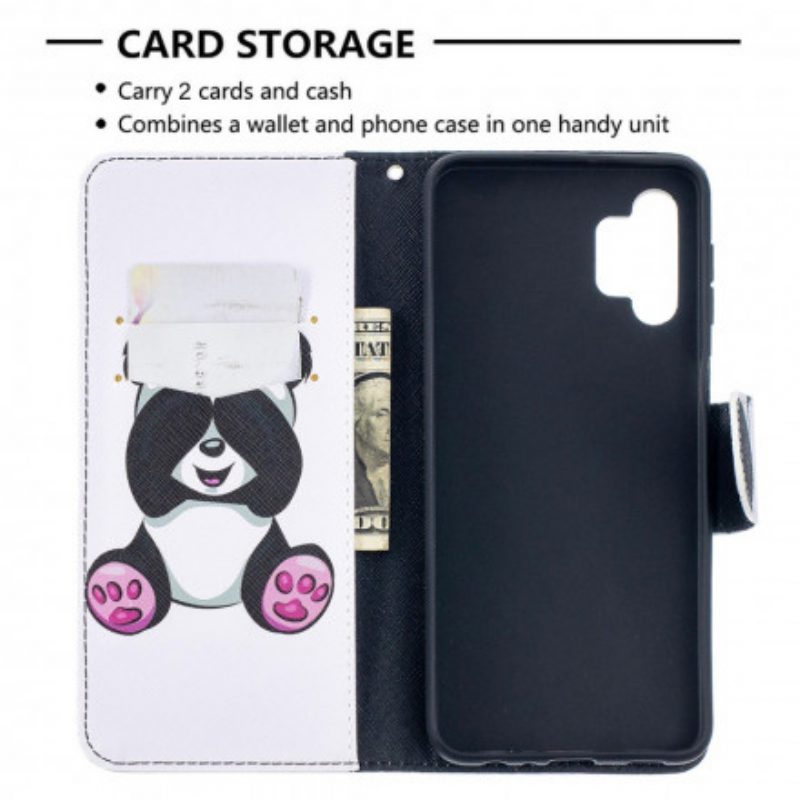 Folio-hoesje voor Samsung Galaxy A32 5G Panda-plezier