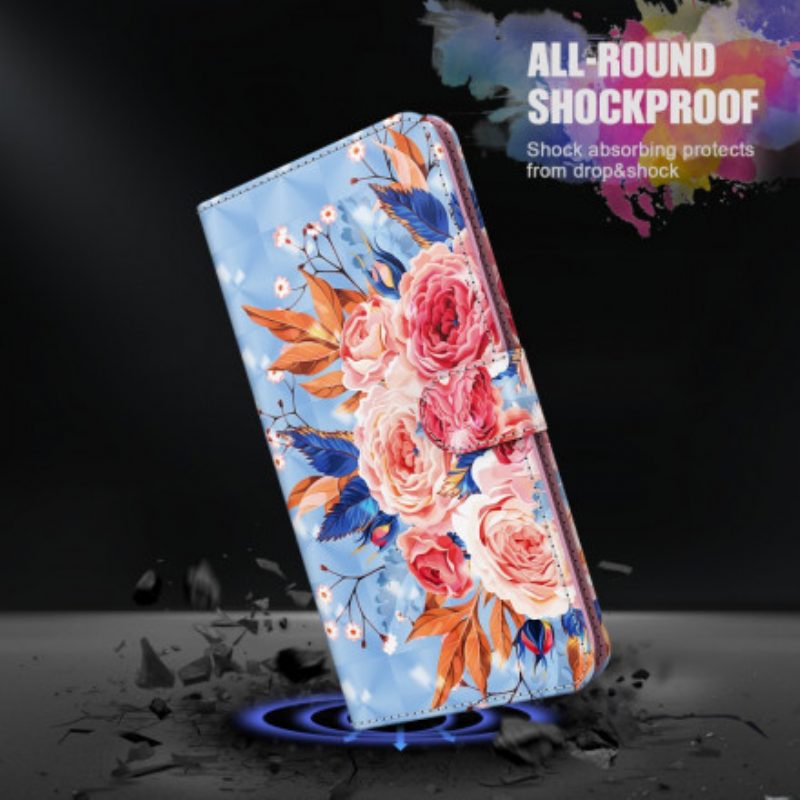 Folio-hoesje voor Samsung Galaxy A32 5G Romantische Lichtspot Met Lanyard