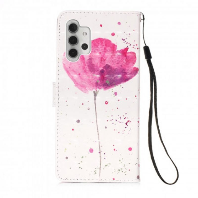 Hoesje Folio-hoesje voor Samsung Galaxy A32 5G Aquarel Papaver