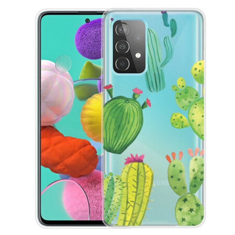 Hoesje voor Samsung Galaxy A32 5G Aquarel Cactussen