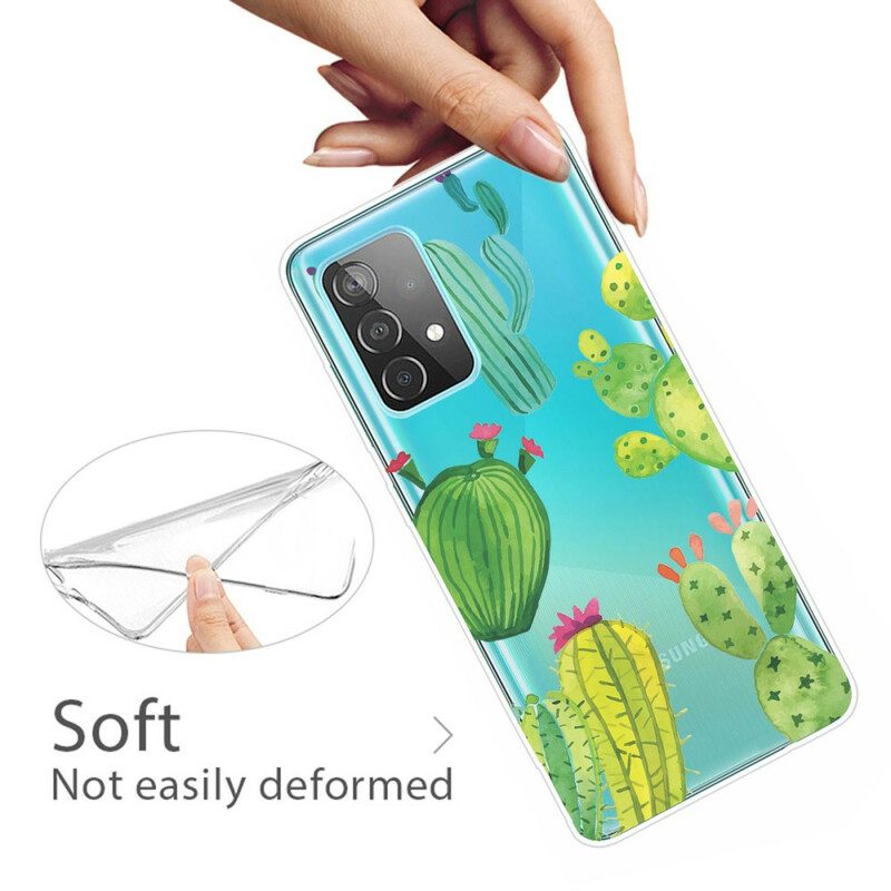 Hoesje voor Samsung Galaxy A32 5G Aquarel Cactussen