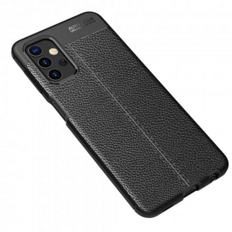 Hoesje voor Samsung Galaxy A32 5G Dubbellijnig Litchi-leereffect