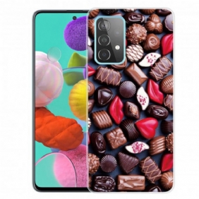 Hoesje voor Samsung Galaxy A32 5G Flexibele Chocolade