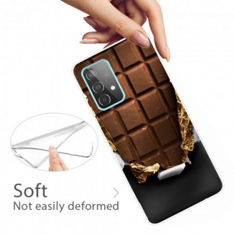 Hoesje voor Samsung Galaxy A32 5G Flexibele Chocolade