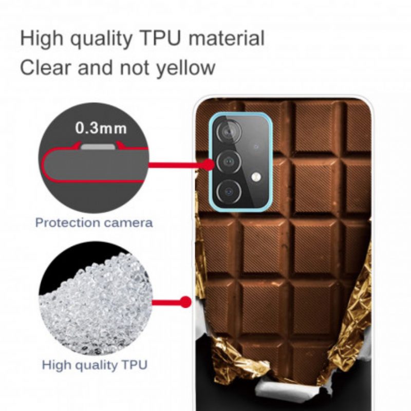 Hoesje voor Samsung Galaxy A32 5G Flexibele Chocolade