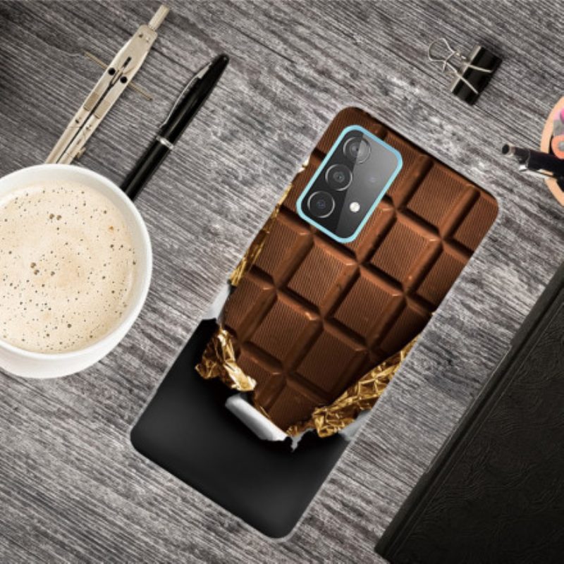 Hoesje voor Samsung Galaxy A32 5G Flexibele Chocolade