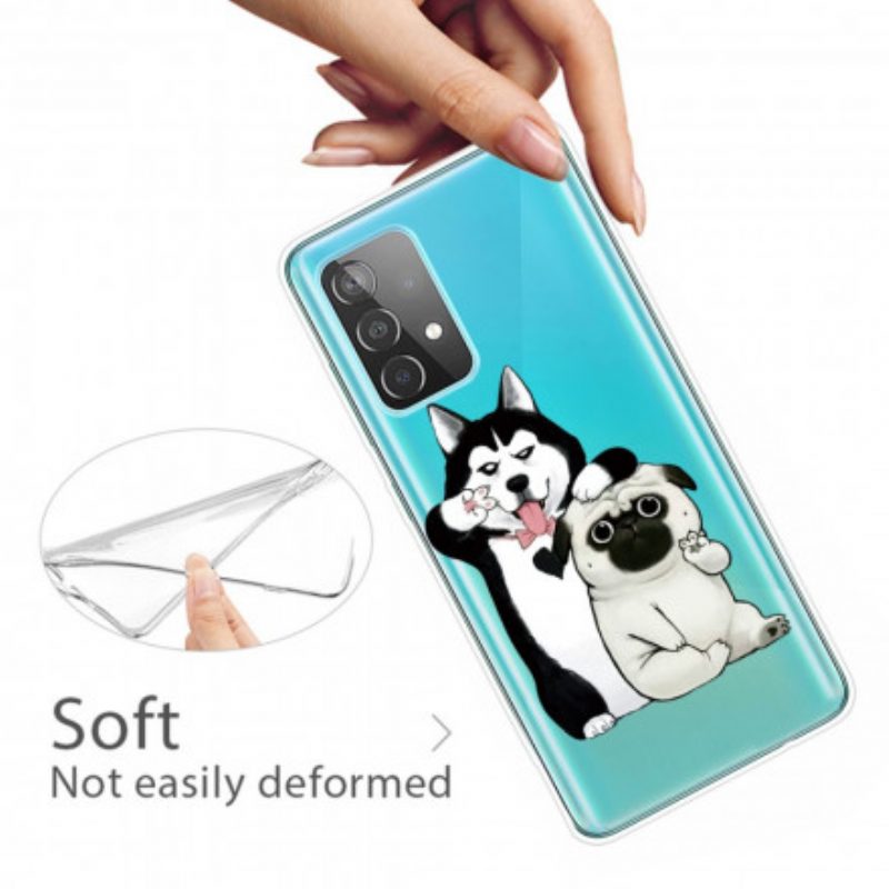 Hoesje voor Samsung Galaxy A32 5G Grappige Honden