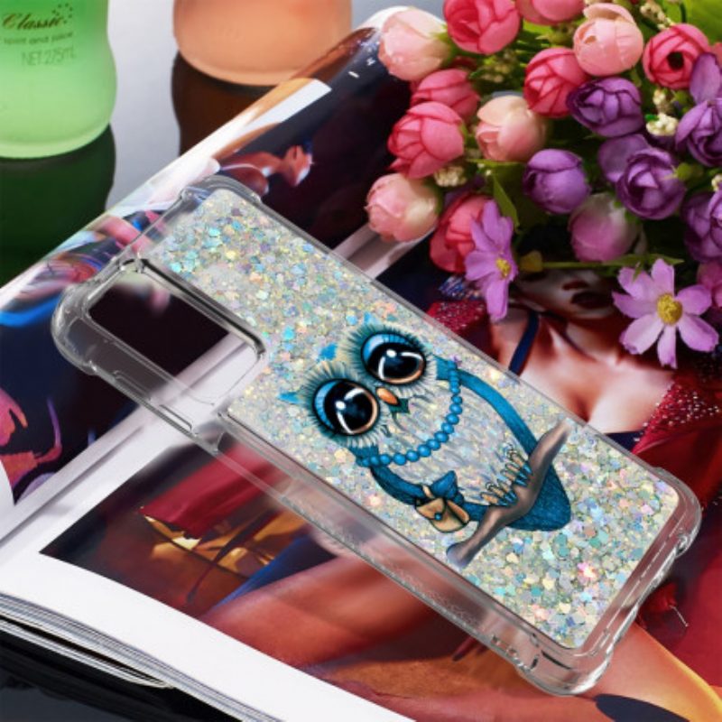 Hoesje voor Samsung Galaxy A32 5G Miss Uil Pailletten