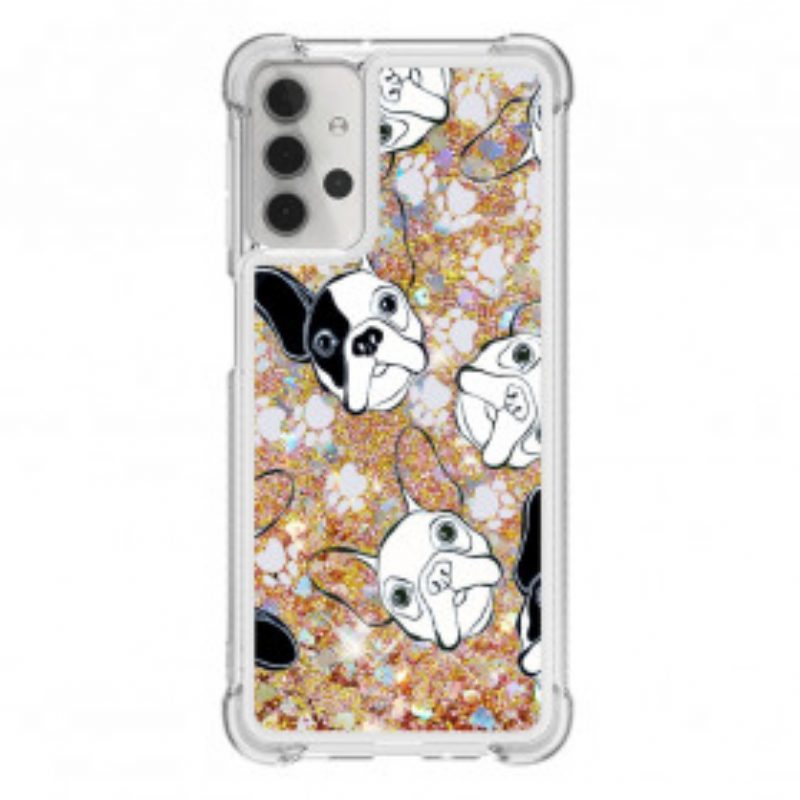 Hoesje voor Samsung Galaxy A32 5G Mr Dog Pailletten