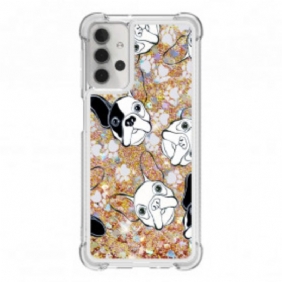 Hoesje voor Samsung Galaxy A32 5G Mr Dog Pailletten