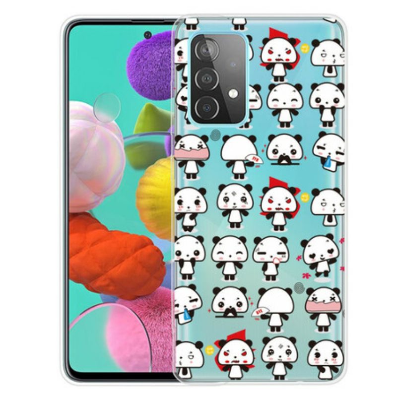 Hoesje voor Samsung Galaxy A32 5G Naadloze Grappige Panda's